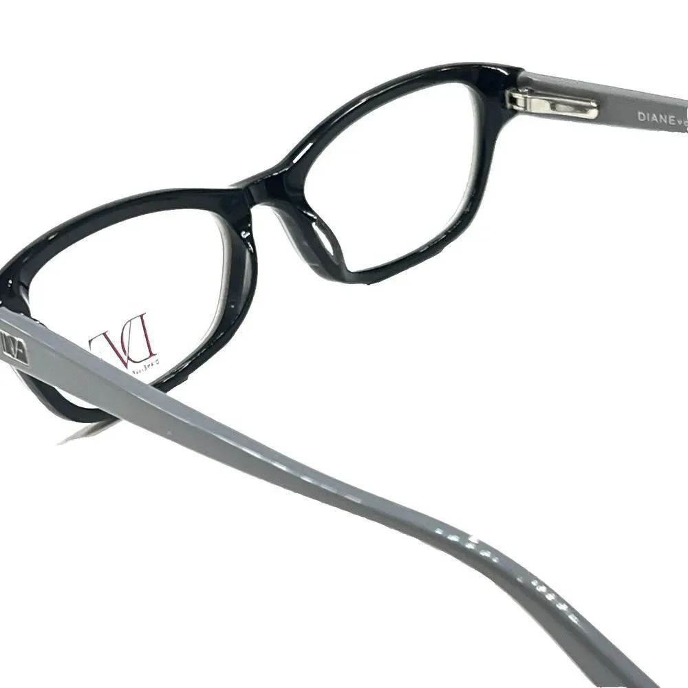 NEW Diane von Furstenberg DVF 5047 001 Black & Gray Eyeglasses Frames 50-17-135